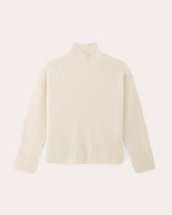 womens-wool-cashmere-honeycomb-funnel-sweater-bone | alt