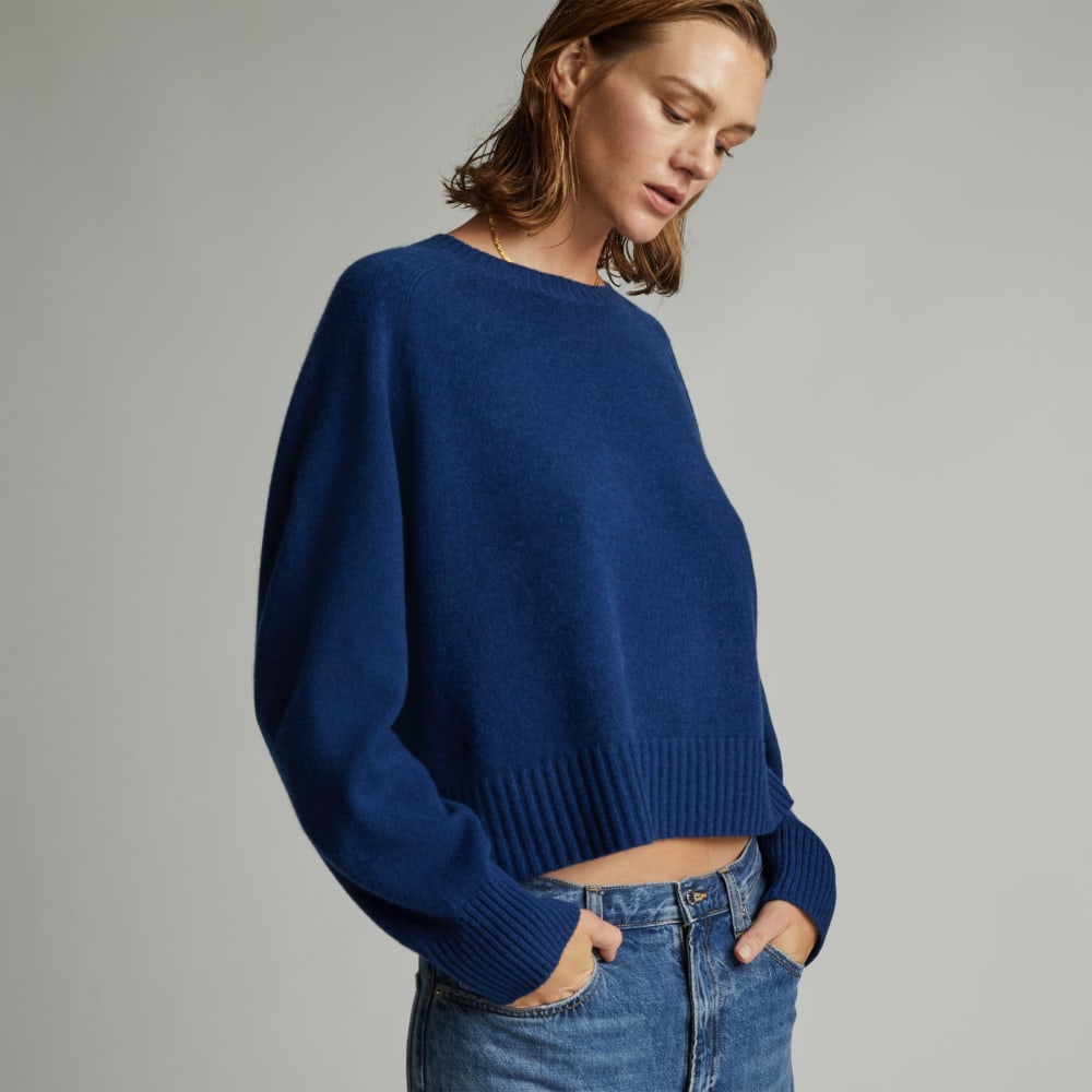 womens-recashmere-cropped-crew-sweater-navy-bone | primary
