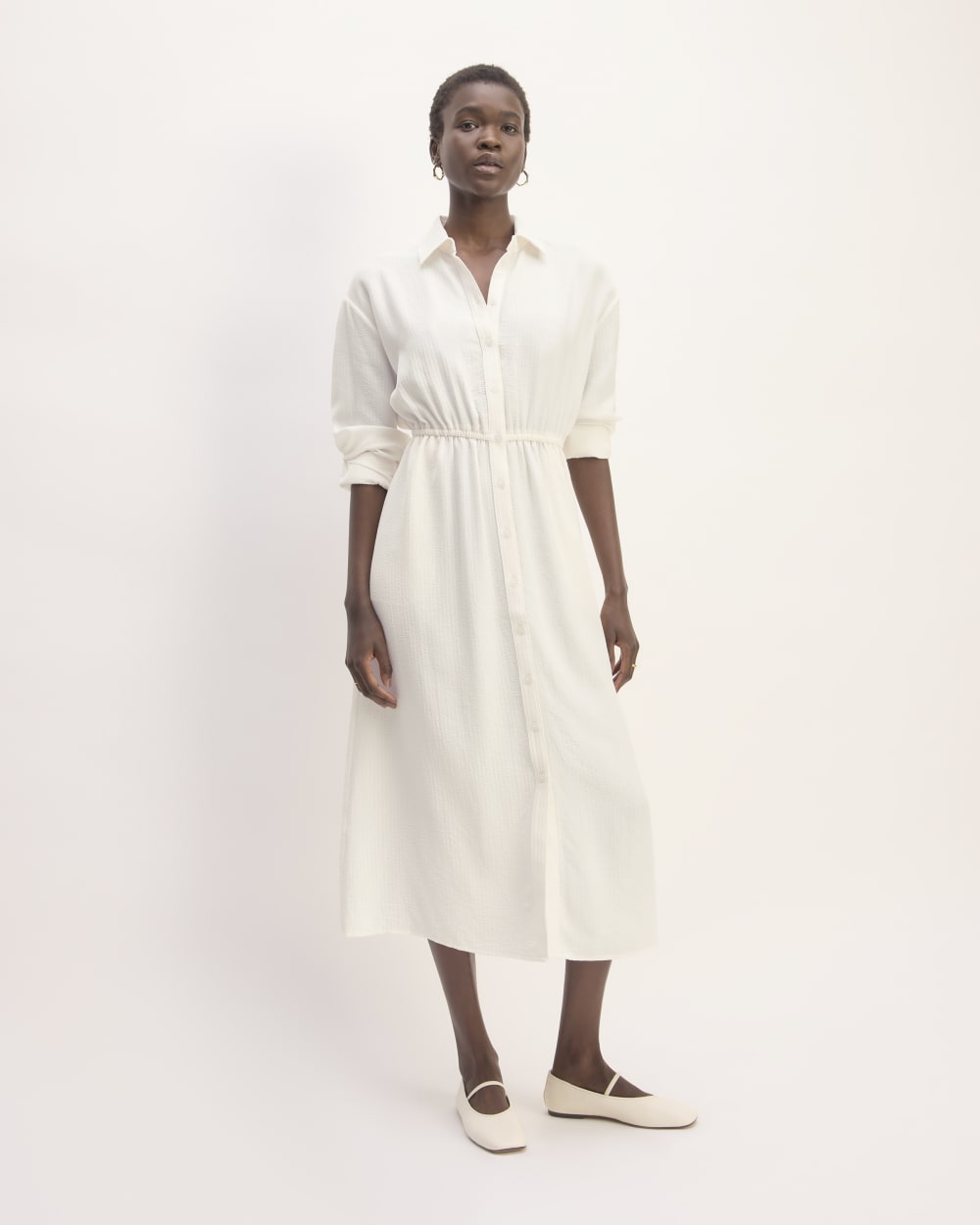 womens-mini-jacquard-stripe-shirt-dress-bone | primary