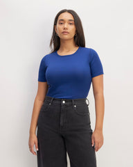 womens-supima-micro-rib-ss-crew-bellwether-blue | primary