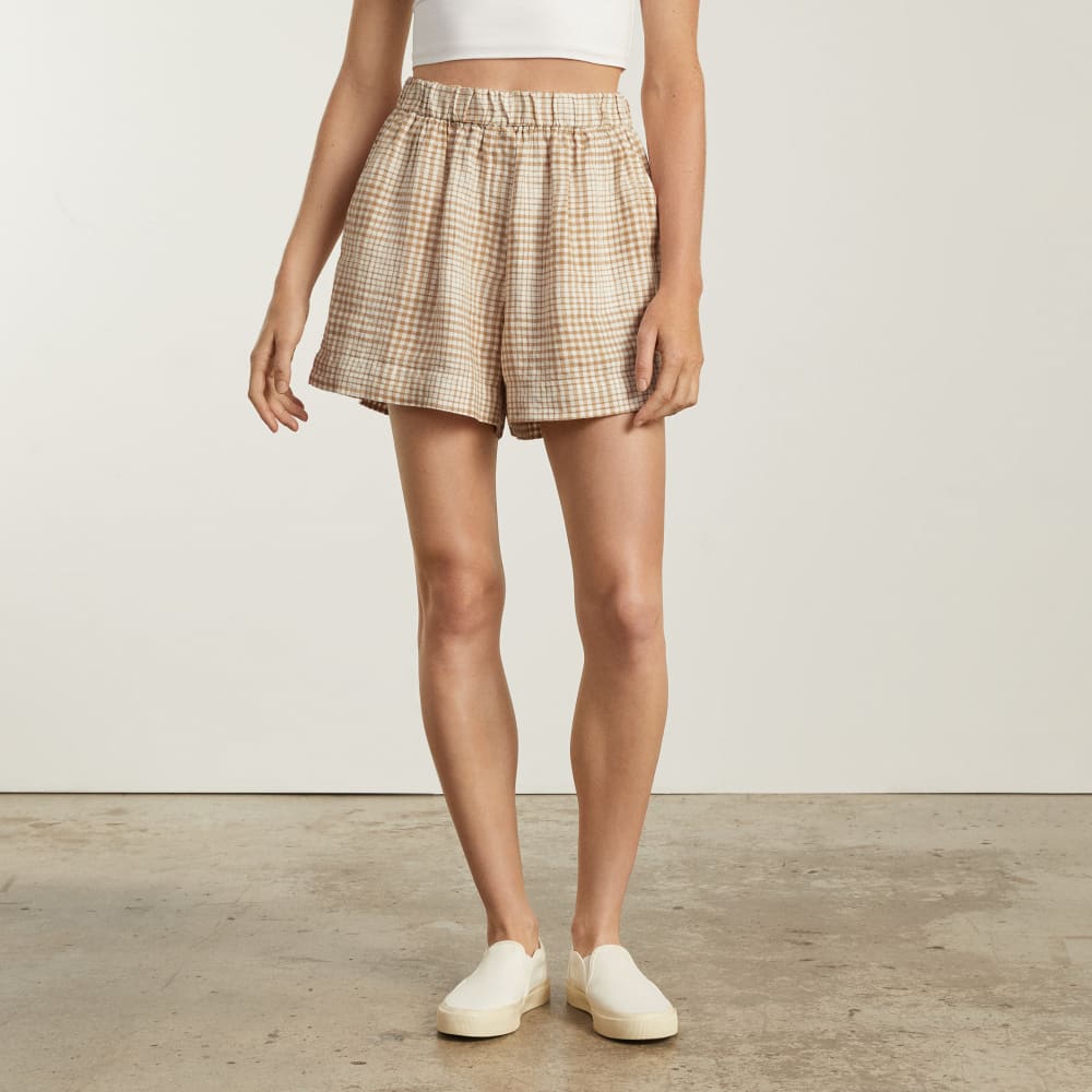 womens-linen-boxer-short-iced-coffee-grid