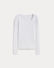 womens-pima-micro-rib-long-sleeve-tee-white | alt