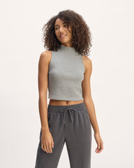 womens-stretch-rib-mockneck-tank-mid-heather-grey | primary