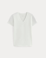 womens-organic-cotton-slim-v-neck-tee-white | alt