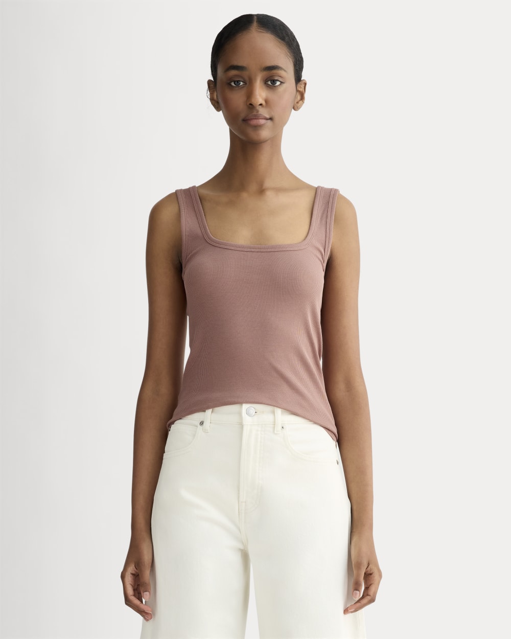womens-luxe-rib-square-neck-tank-rose-dusk | primary