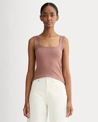 womens-luxe-rib-square-neck-tank-rose-dusk | primary