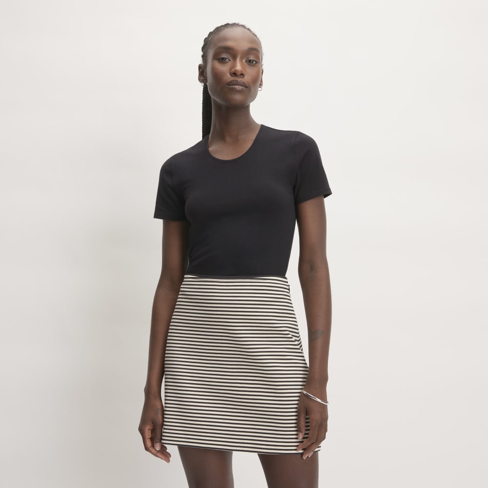 womens-supima-stretch-crew-neck-tee-black | primary