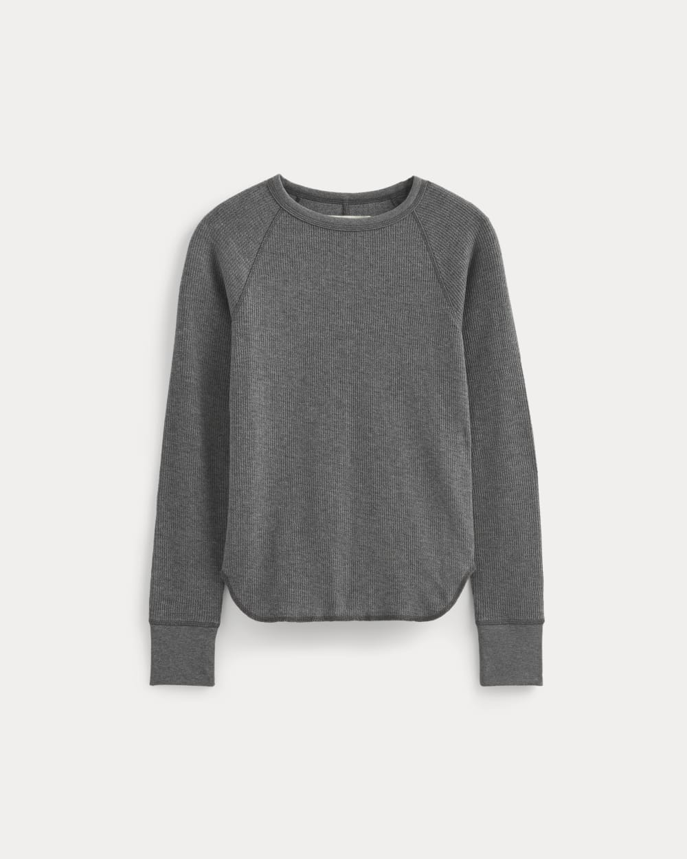 womens-slim-fit-crew-in-cozy-waffle-heathered-charcoal | alt