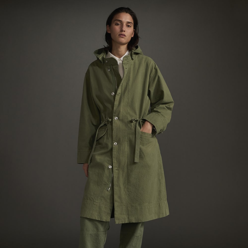 womens-canvas-organic-cotton-parka-forest-green | primary