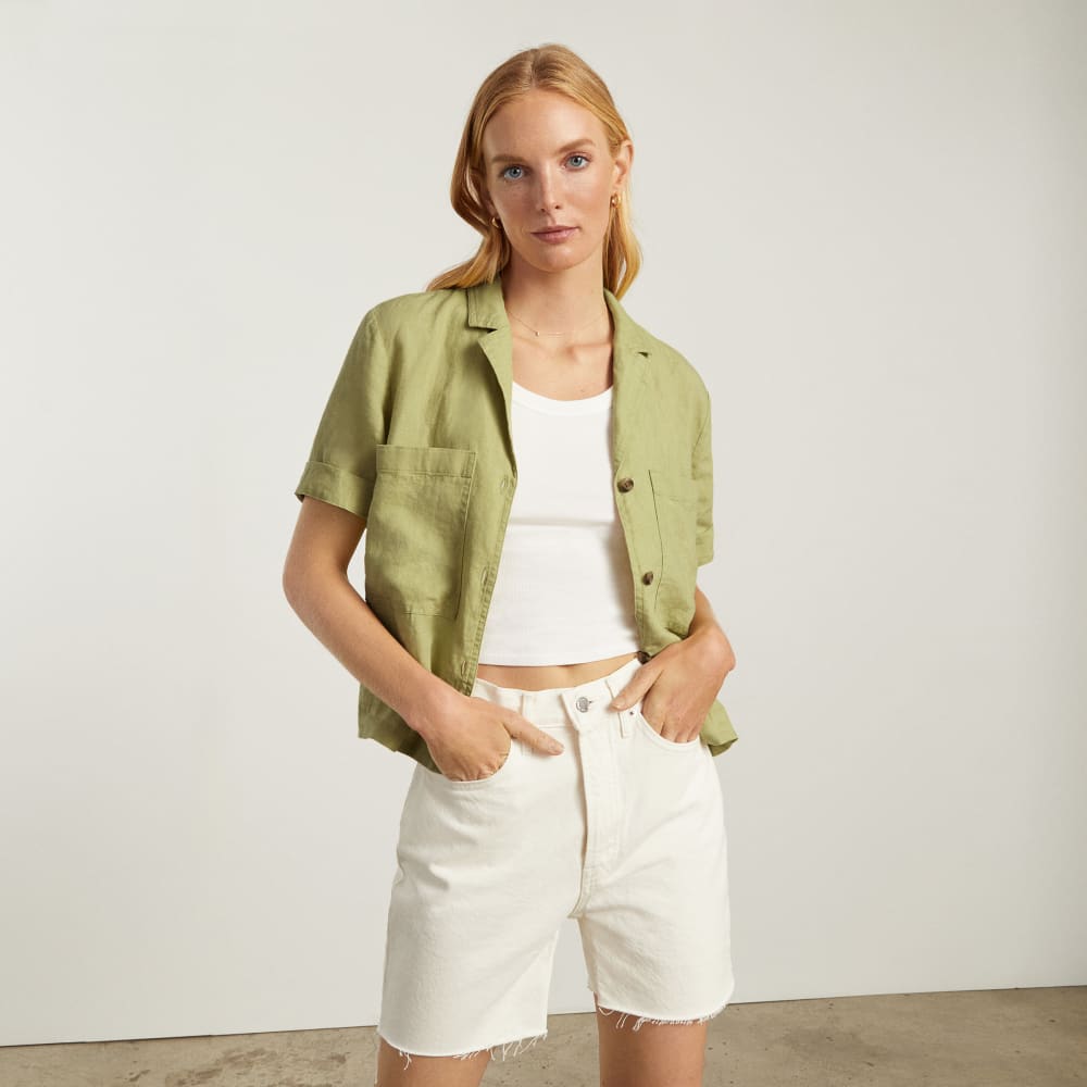 womens-linen-workwear-shirt-leek
