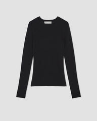 womens-ultrafine-merino-ribbed-crew-black | alt