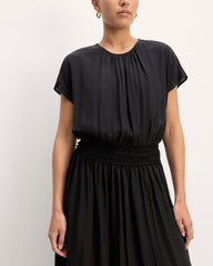 womens-viscose-gathered-midi-dress-black
