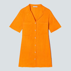 womens-linen-workwear-dress-turmeric