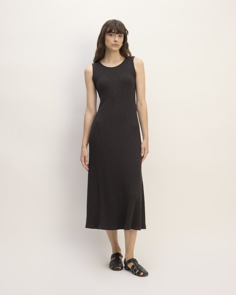 womens-rib-knit-a-line-tank-dress-black | primary