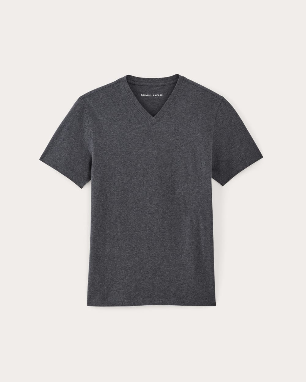 mens-essential-organic-v-tee-uniform-heather-deep-navy | alt