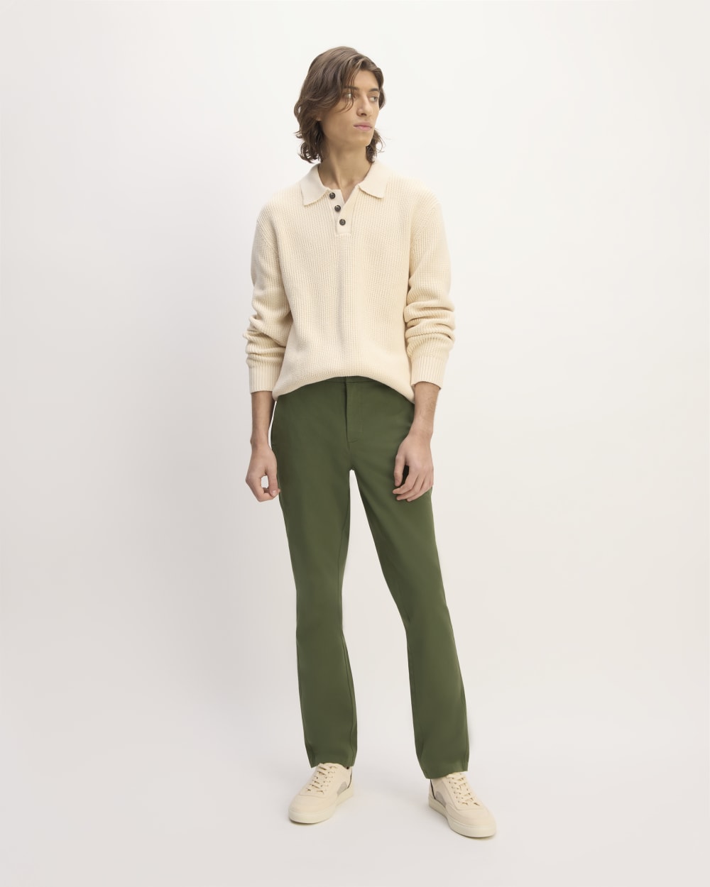 mens-performance-slim-chino-moss-green | primary