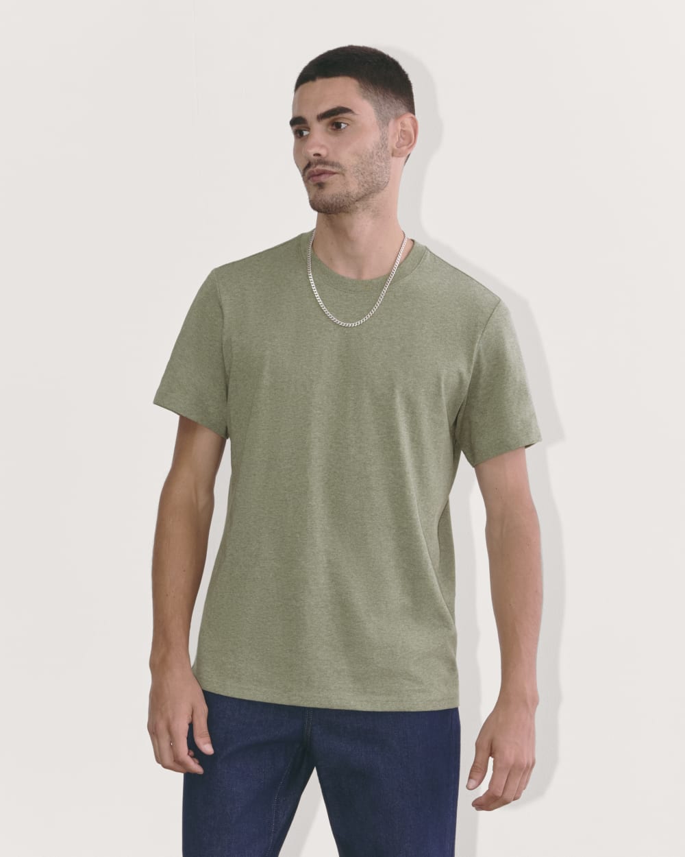 mens-premium-weight-crew-heather-sage-green | primary