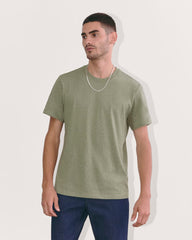mens-premium-weight-crew-heather-sage-green | primary