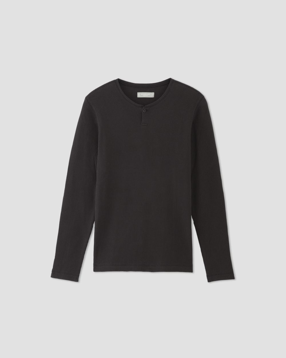 mens-waffle-long-sleeve-henley-black | alt