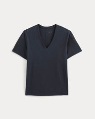 womens-slouchy-v-tee-cotton-linen-navy | alt