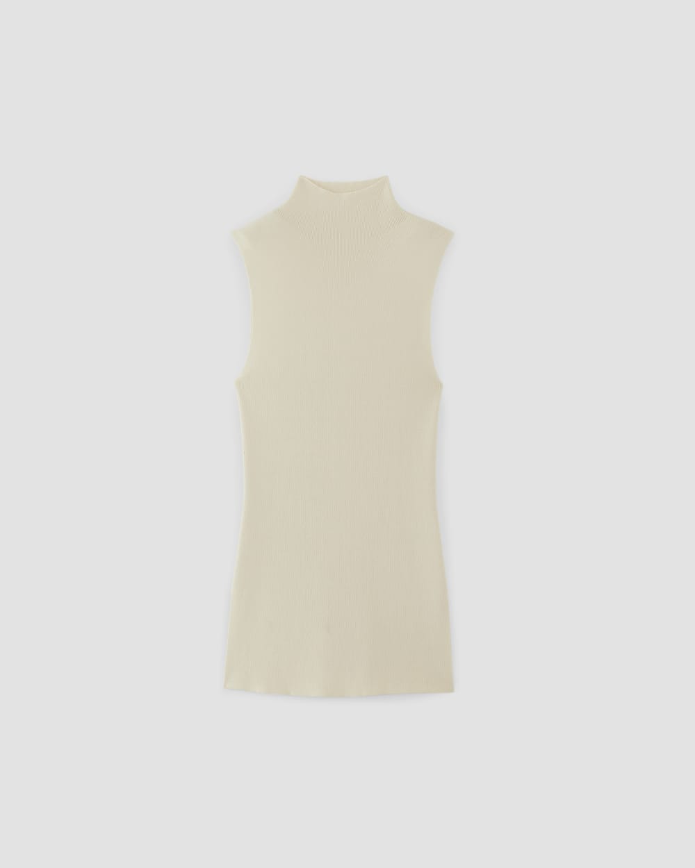womens-viscose-mock-neck-tank-top-beige | alt