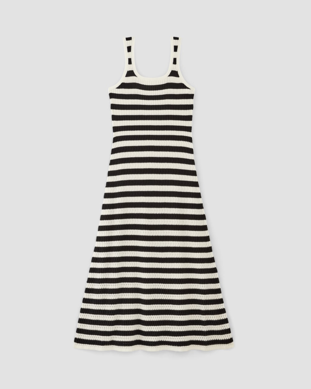 womens-crochet-tank-dress-bone-black | alt