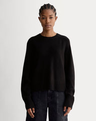 womens-cashmere-boxy-crew-sweater-new-black | primary