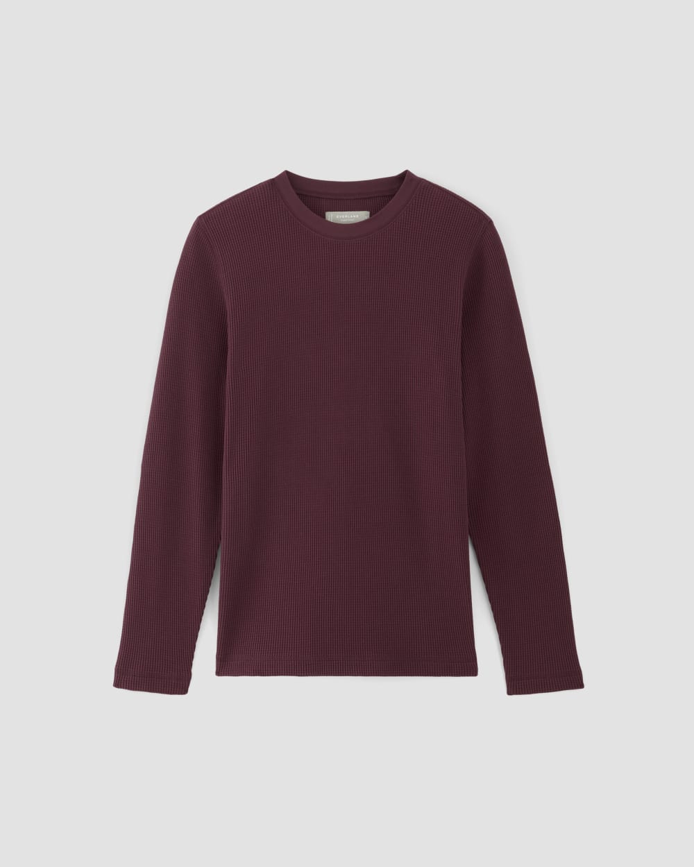mens-waffle-ls-crew-burgundy | alt