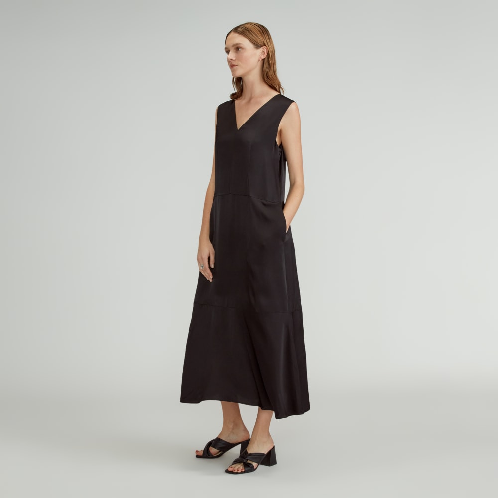 womens-satin-v-neck-maxi-dress-black