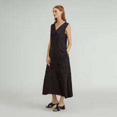 womens-satin-v-neck-maxi-dress-black