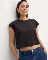 womens-organic-ctn-cropped-muscle-tee-black | primary