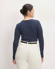 womens-supima-rib-long-sleeve-crew-navy