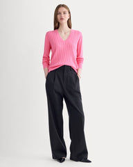 womens-cable-v-neck-in-cotton-cashmere-deep-pink