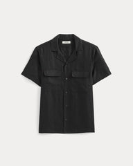 mens-linen-ss-camp-shirt-black | alt