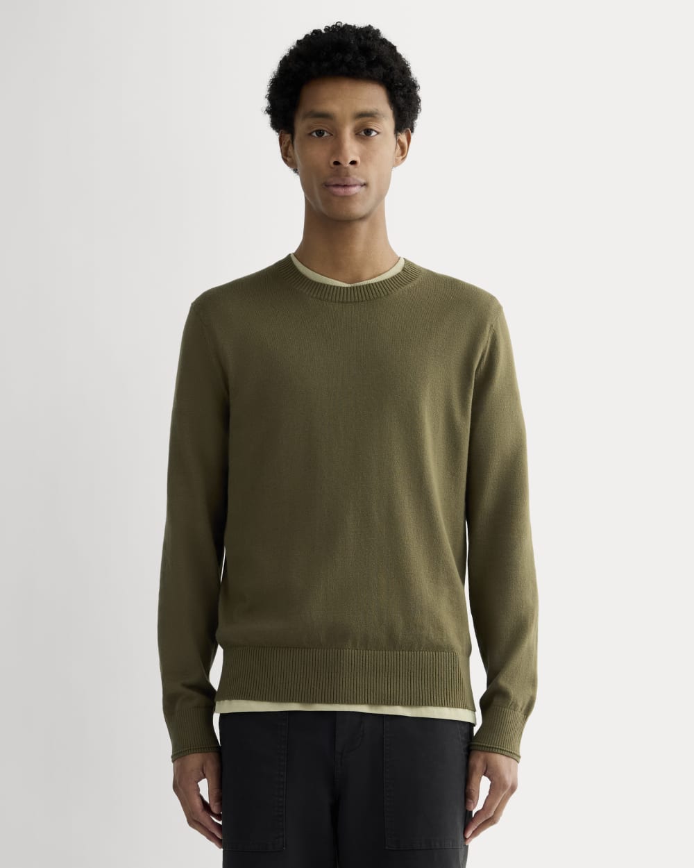 mens-no-sweat-cotton-sweater-olive | primary