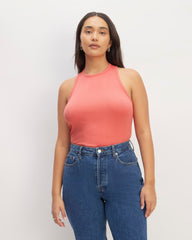 womens-supima-micro-rib-racerback-tank-coral | primary