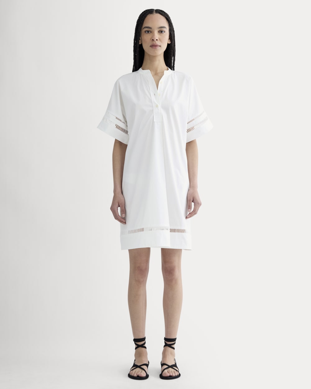 womens-lace-trim-popover-dress-white | primary