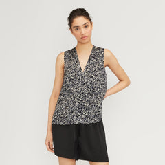 womens-satin-v-neck-top-splatter | primary