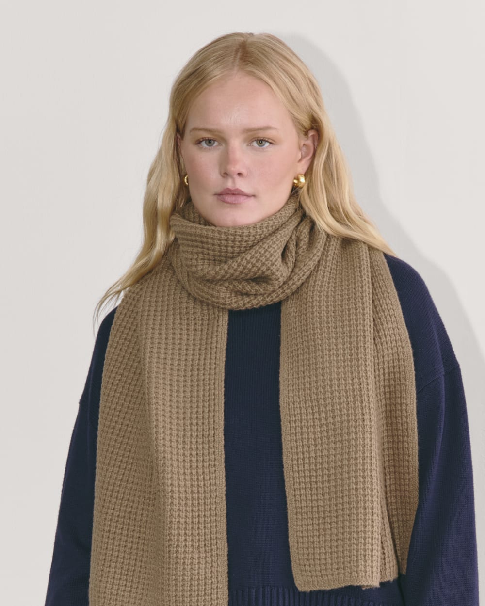 womens-wool-waffle-scarf-camel | alt