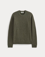 mens-fisherman-crew-wool-cash-hthr-army-green | alt