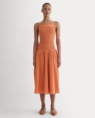 womens-gauze-open-back-dress-soft-orange | primary