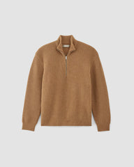 mens-felted-merino-half-zip-sweater-camel | alt
