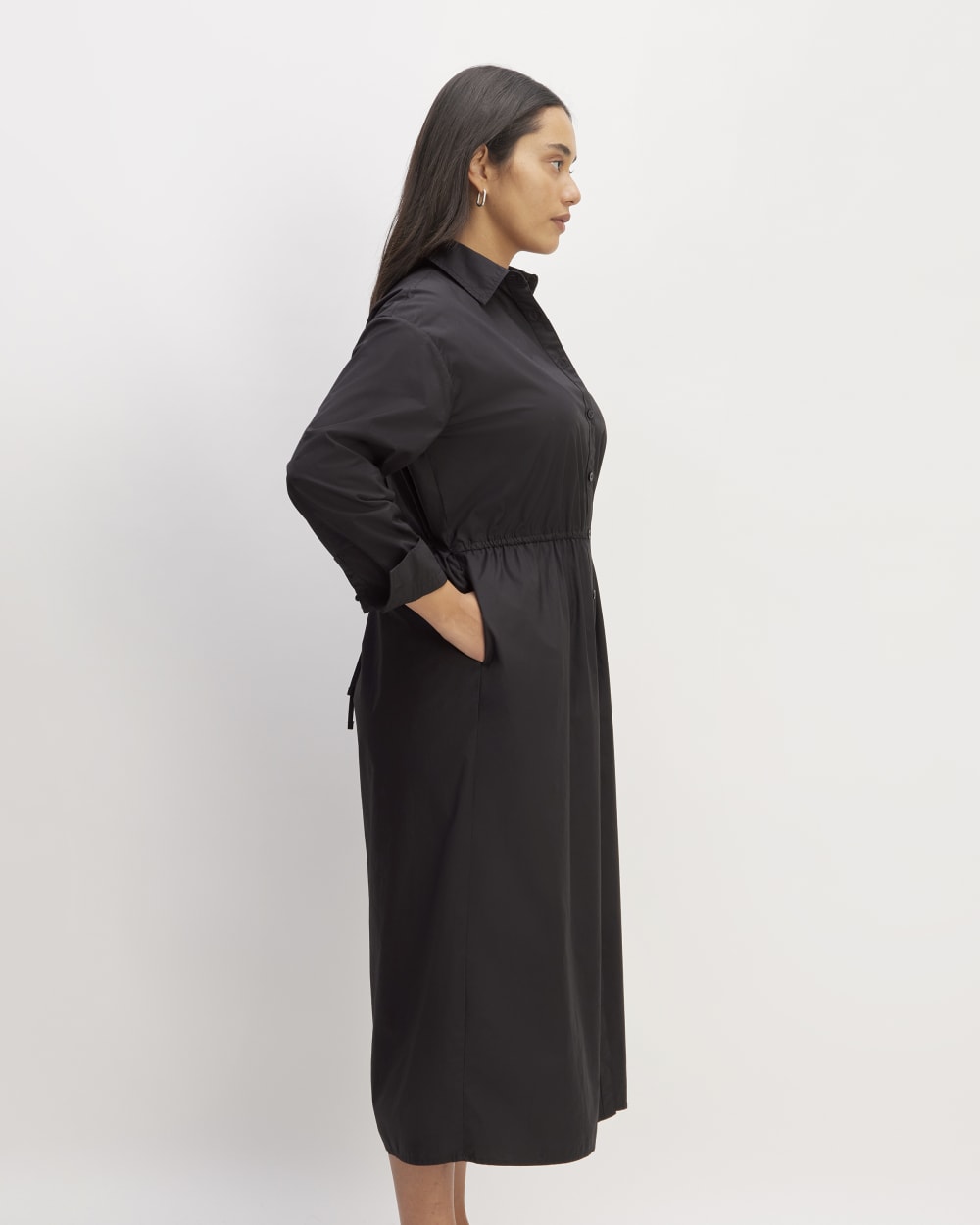womens-supima-cotton-midi-shirt-dress-black