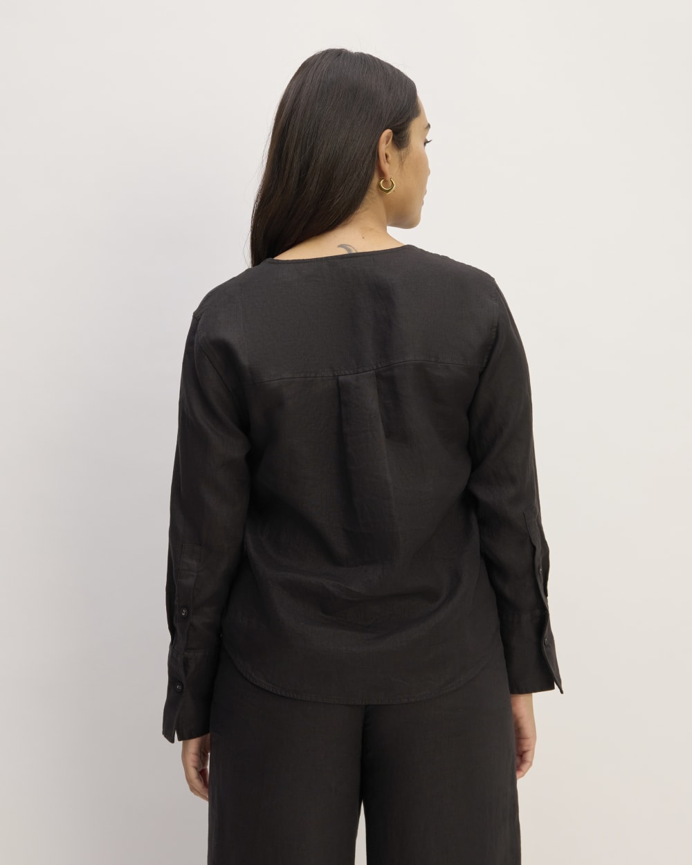 womens-linen-popover-shirt-new-black