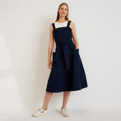 womens-organic-cotton-herringbone-dress-navy | primary