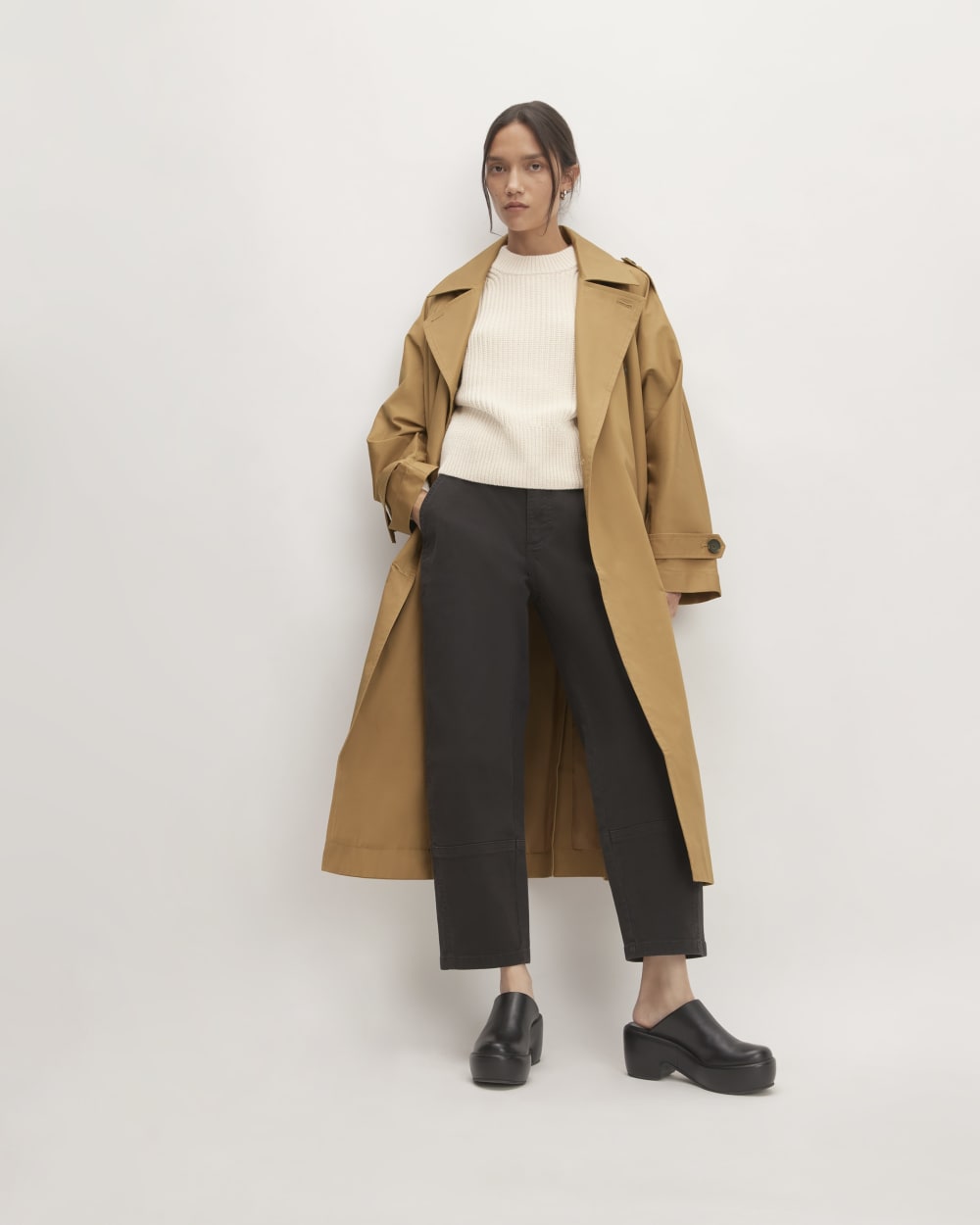 womens-cotton-long-trench-coat-toasted-coconut | primary
