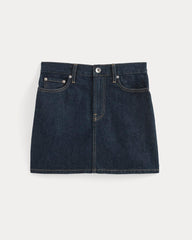 womens-denim-mini-skirt-dark-indigo | alt