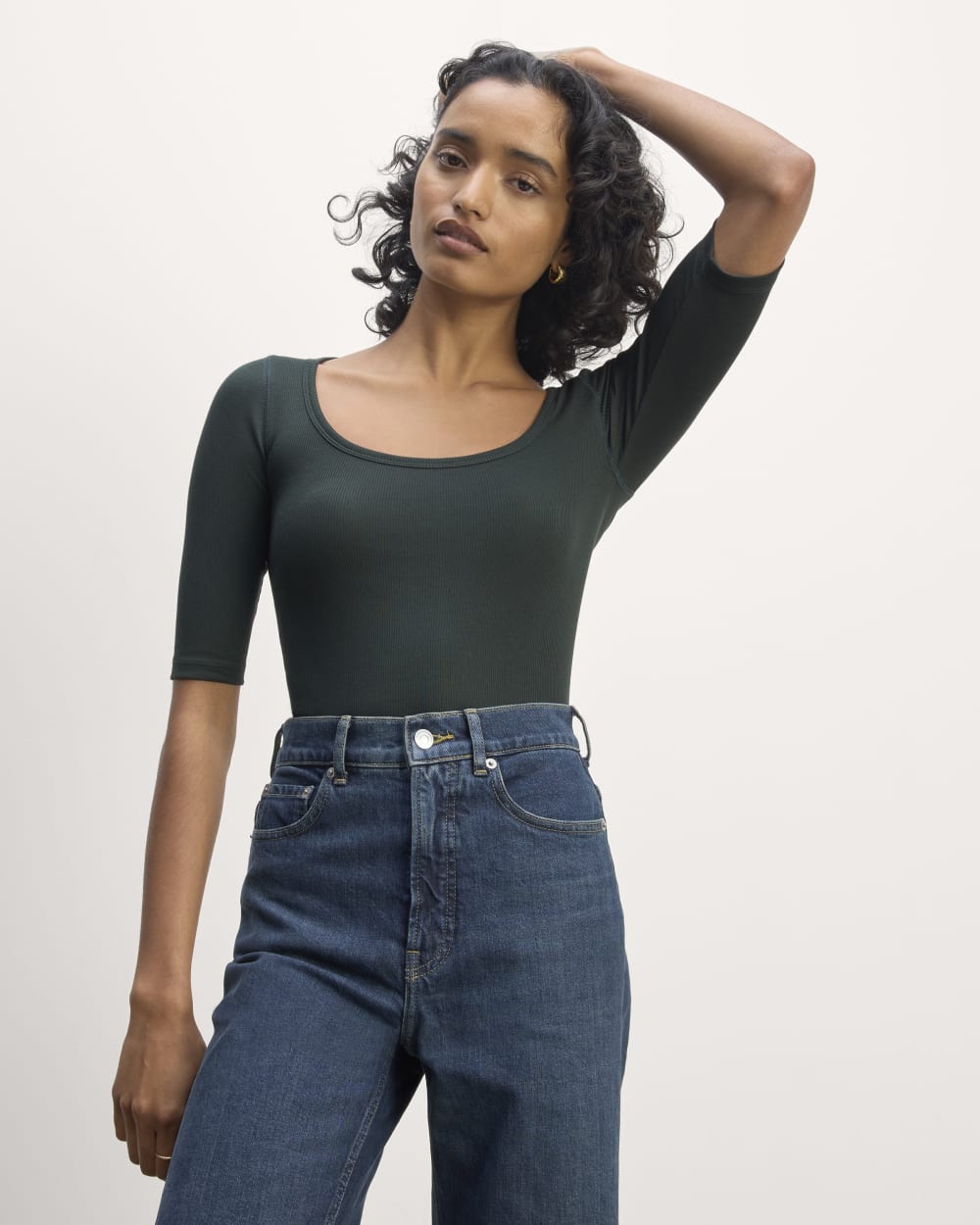 womens-supima-micro-rib-scoop-neck-scarab | primary