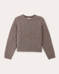 womens-cloud-fisherman-crew-sweater-taupe-melange | alt