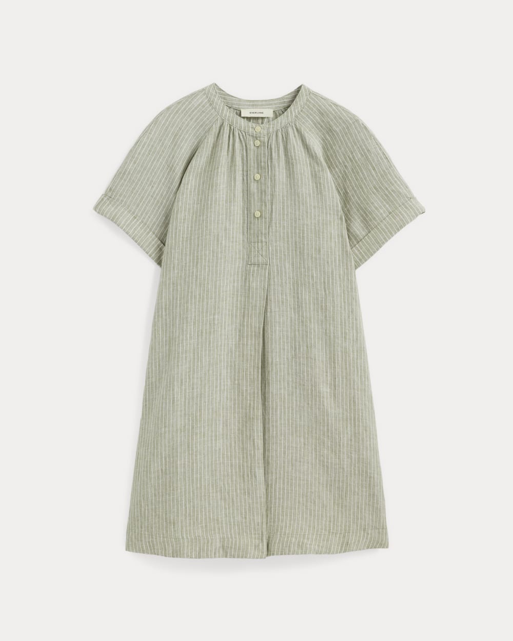 womens-popover-dress-in-linen-oil-green-white | alt